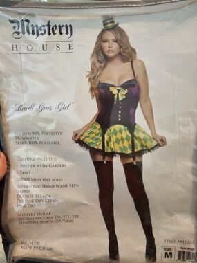 Mardi Gras Ladies Costume - Purple & Green
